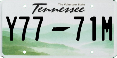 TN license plate Y7771M