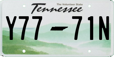 TN license plate Y7771N