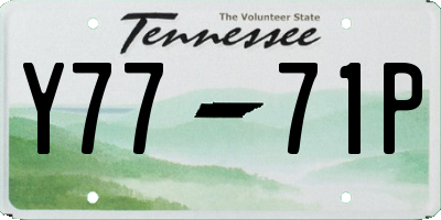 TN license plate Y7771P