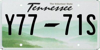 TN license plate Y7771S
