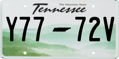 TN license plate Y7772V