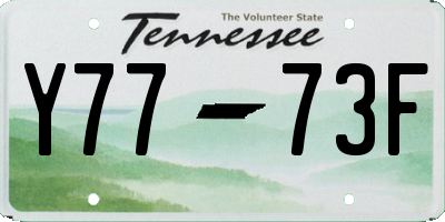 TN license plate Y7773F