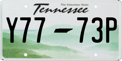 TN license plate Y7773P
