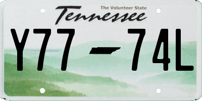 TN license plate Y7774L