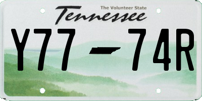 TN license plate Y7774R