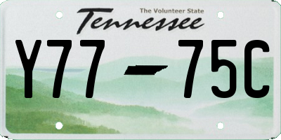 TN license plate Y7775C