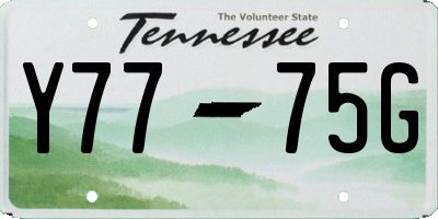 TN license plate Y7775G