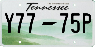 TN license plate Y7775P