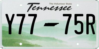 TN license plate Y7775R