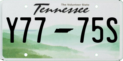 TN license plate Y7775S