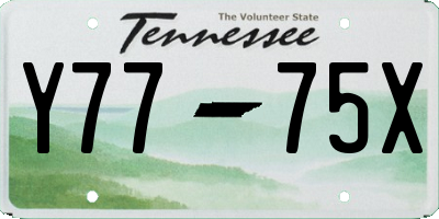 TN license plate Y7775X