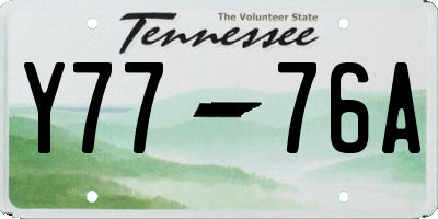 TN license plate Y7776A