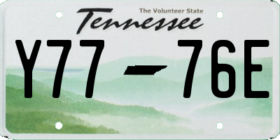 TN license plate Y7776E