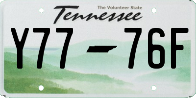 TN license plate Y7776F