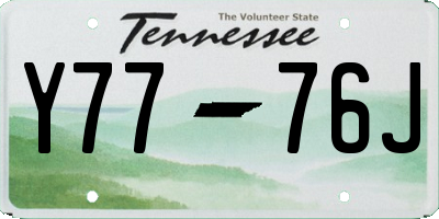 TN license plate Y7776J
