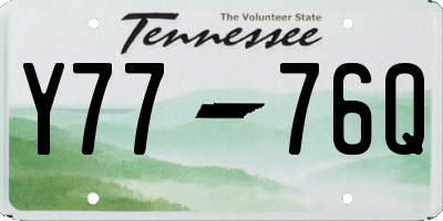 TN license plate Y7776Q