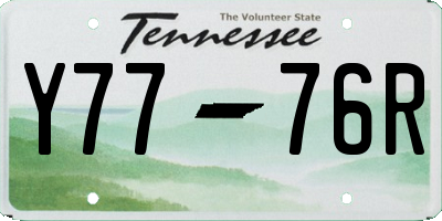 TN license plate Y7776R
