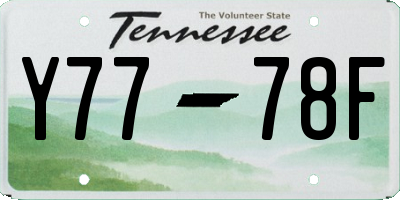 TN license plate Y7778F