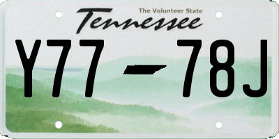 TN license plate Y7778J