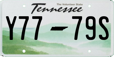 TN license plate Y7779S