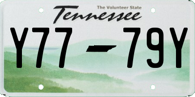 TN license plate Y7779Y