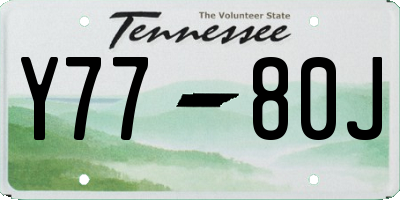 TN license plate Y7780J