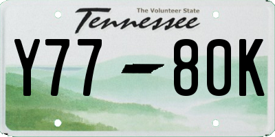 TN license plate Y7780K
