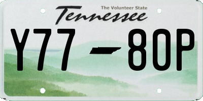 TN license plate Y7780P