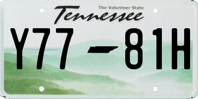 TN license plate Y7781H