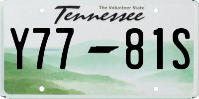 TN license plate Y7781S