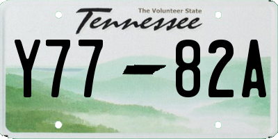 TN license plate Y7782A