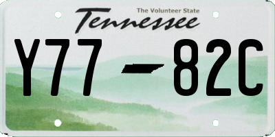 TN license plate Y7782C