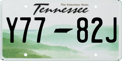TN license plate Y7782J