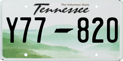 TN license plate Y7782O