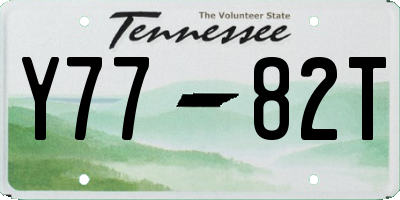 TN license plate Y7782T