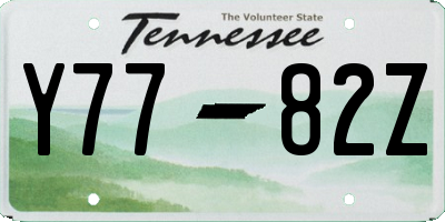 TN license plate Y7782Z