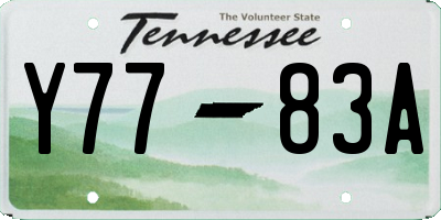 TN license plate Y7783A