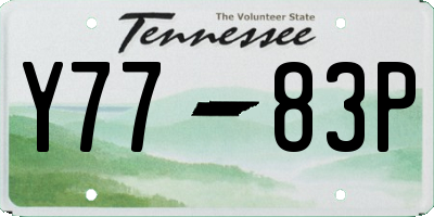 TN license plate Y7783P