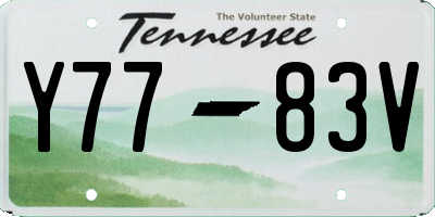 TN license plate Y7783V