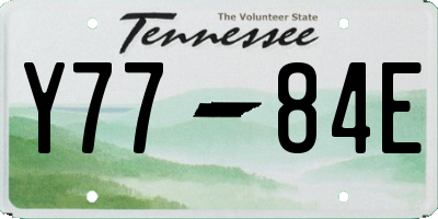 TN license plate Y7784E