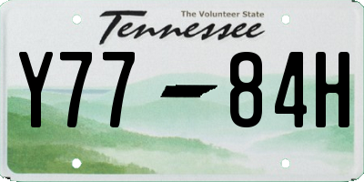 TN license plate Y7784H