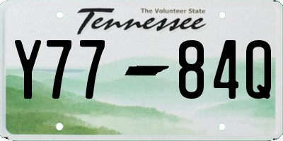 TN license plate Y7784Q