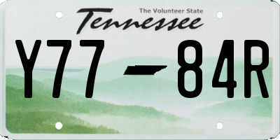 TN license plate Y7784R