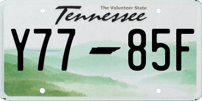 TN license plate Y7785F