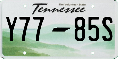 TN license plate Y7785S