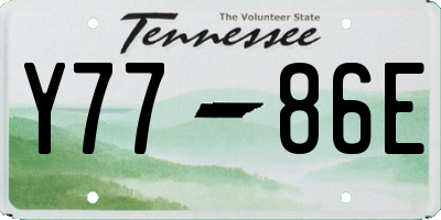 TN license plate Y7786E