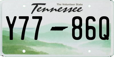 TN license plate Y7786Q