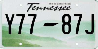 TN license plate Y7787J