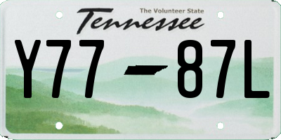 TN license plate Y7787L