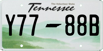 TN license plate Y7788B